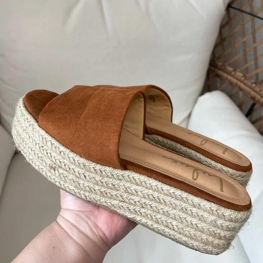 Lulu’s Camel Espadrilles Platform